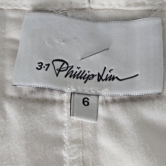 Phillip Lim Belted Cargo Ecru High Waisted Cotton Not Too Short Shorts - Picture 7 of 12